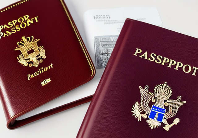 Italian passport and a plane ticket